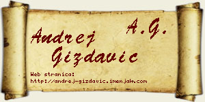 Andrej Gizdavić vizit kartica